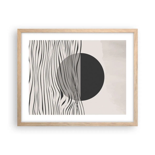 Poster in cornice rovere chiaro - Composizione a metà - 50x40 cm