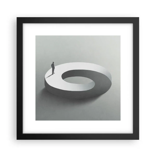 Poster in cornice nera - Prova a cavartela - 30x30 cm