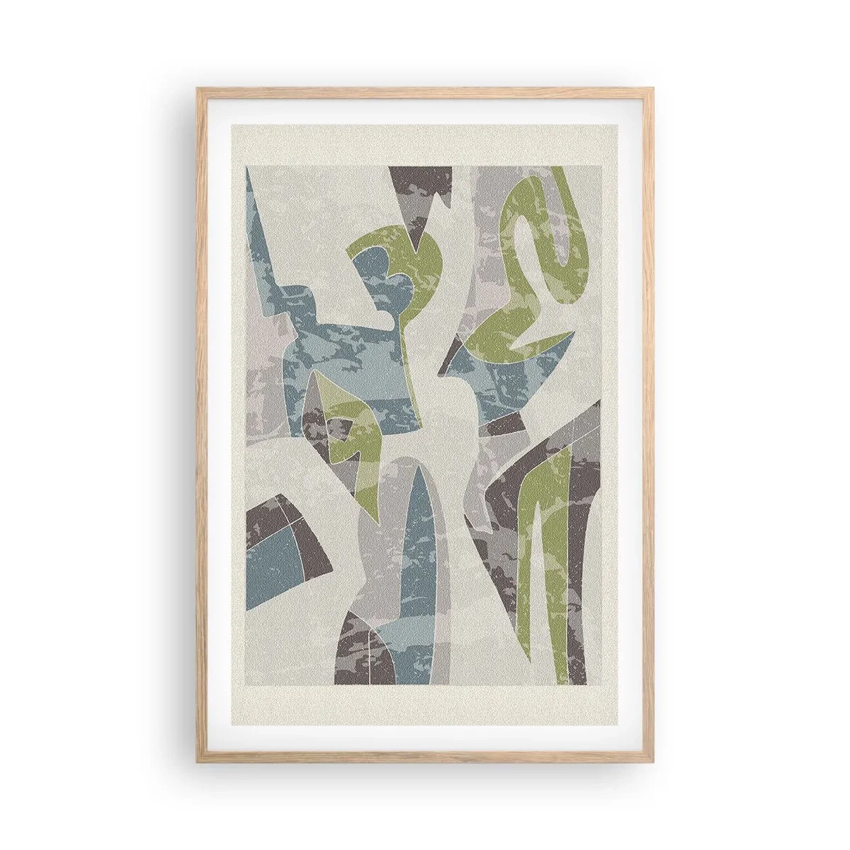 Poster in cornice rovere chiaro - Composizione oltre il vetro - 61x91 cm