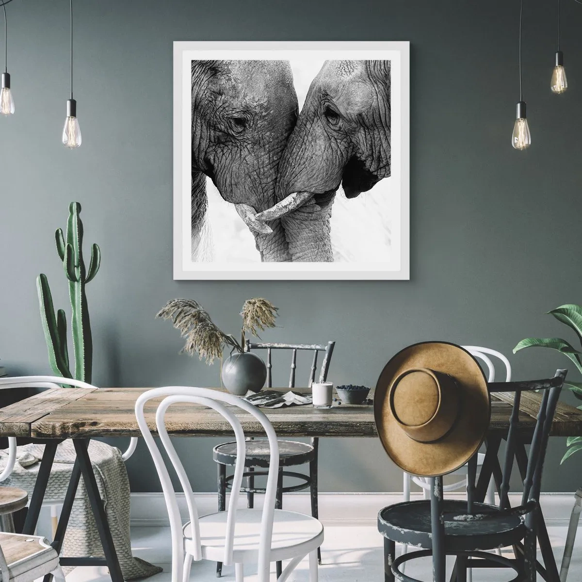 Poster in cornice bianca - Dichiarazione sincera - 60x60 cm