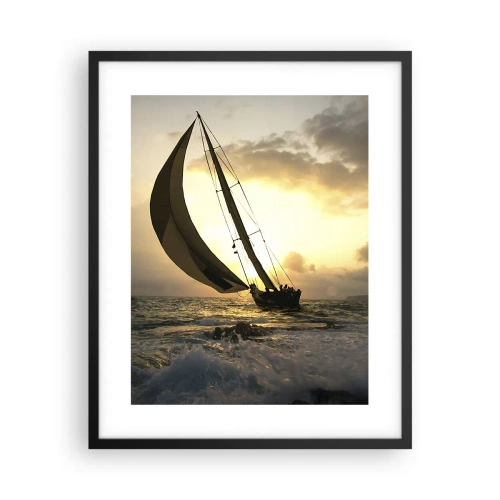 Poster in cornice nera - Con il vento e controvento - 40x50 cm