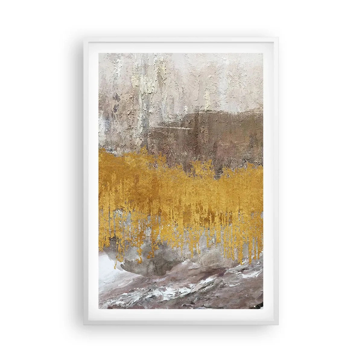 Poster in cornice bianca - Soffio dorato - 61x91 cm