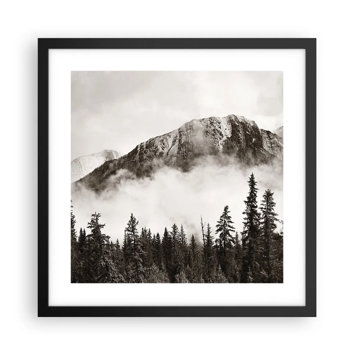 Poster in cornice nera - Il sovrano di granito - 40x40 cm