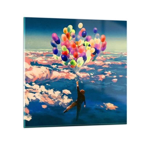 Quadro su vetro - Il sogno dell'infanzia realizzato - 30x30 cm