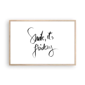 Poster in cornice rovere chiaro - Vera gioia - 91x61 cm