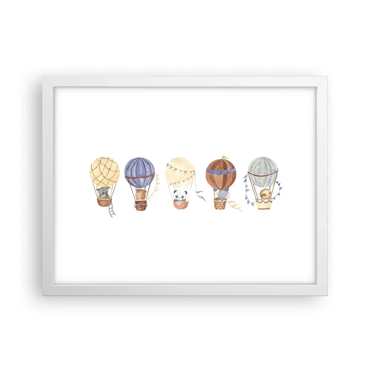 Poster in cornice bianca - Amici in viaggio - 40x30 cm