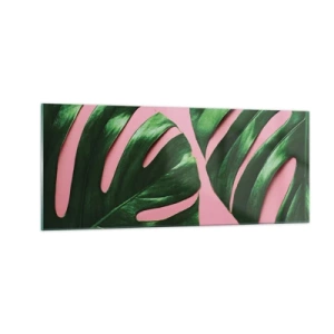 Quadro su vetro - Appuntamento in verde - 100x40 cm