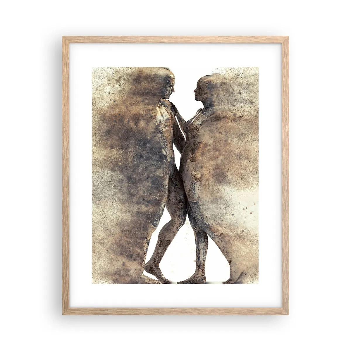 Poster in cornice rovere chiaro - Nati dalla polvere, per amare - 40x50 cm