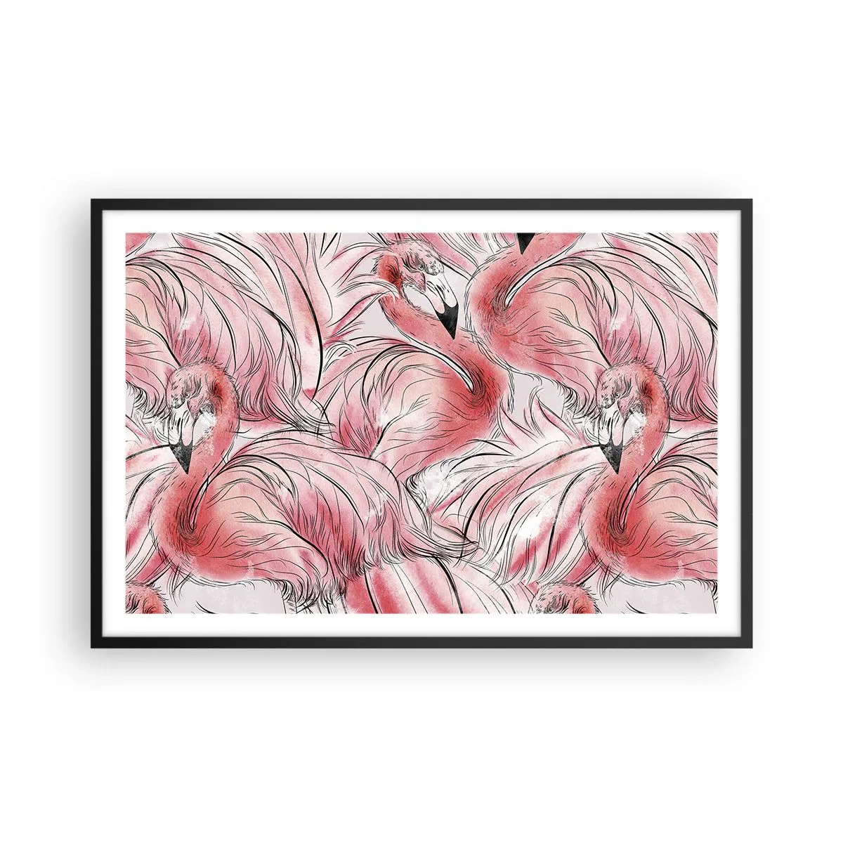 Poster in cornice nera - Corpo di ballo alato - 91x61 cm