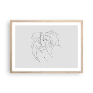 Poster in cornice rovere chiaro - La stessa linea - 70x50 cm