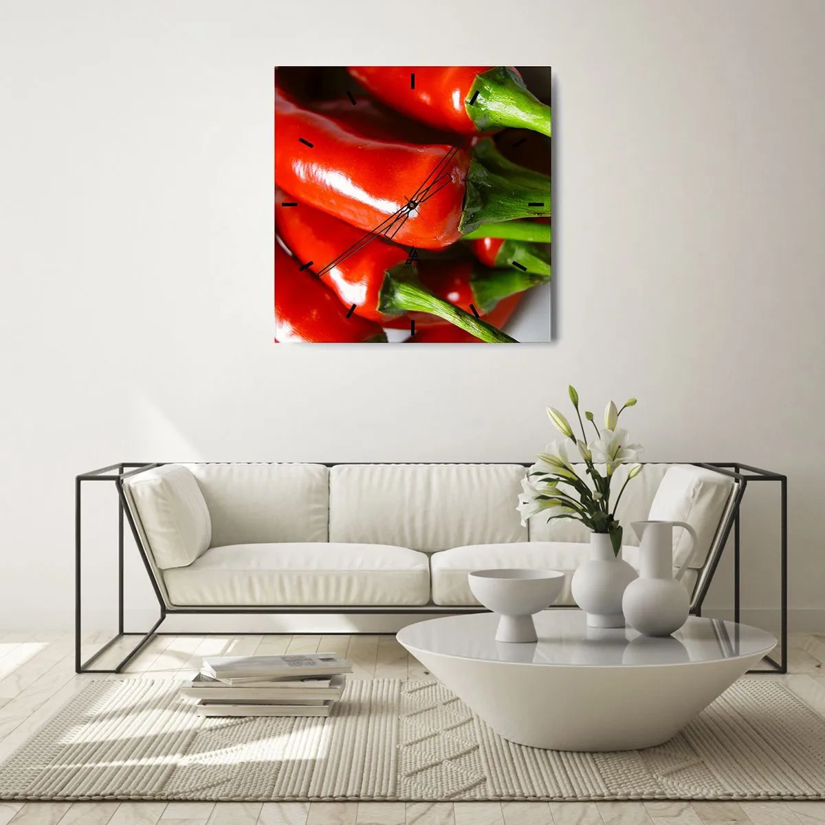 Orologio da parete - Orologio in Vetro - Succosi, lisci e lucenti - 40x40 cm