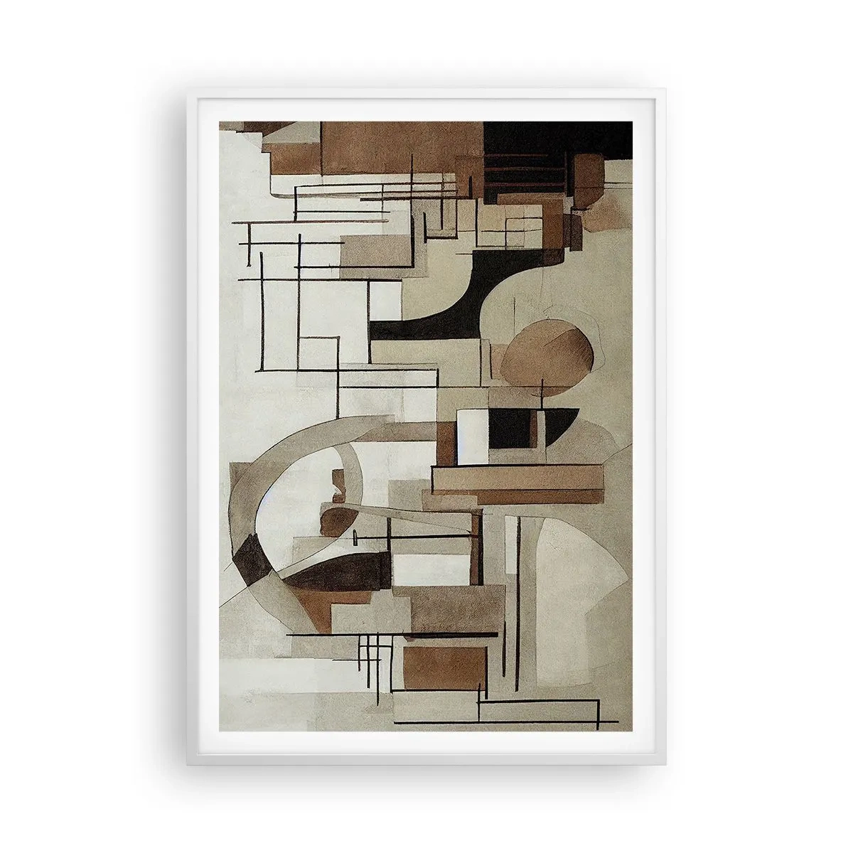 Poster in cornice bianca - Paesaggio urbano 2.0 - 70x100 cm