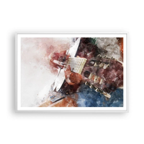 Poster in cornice bianca - E tu che ne pensi? - 100x70 cm