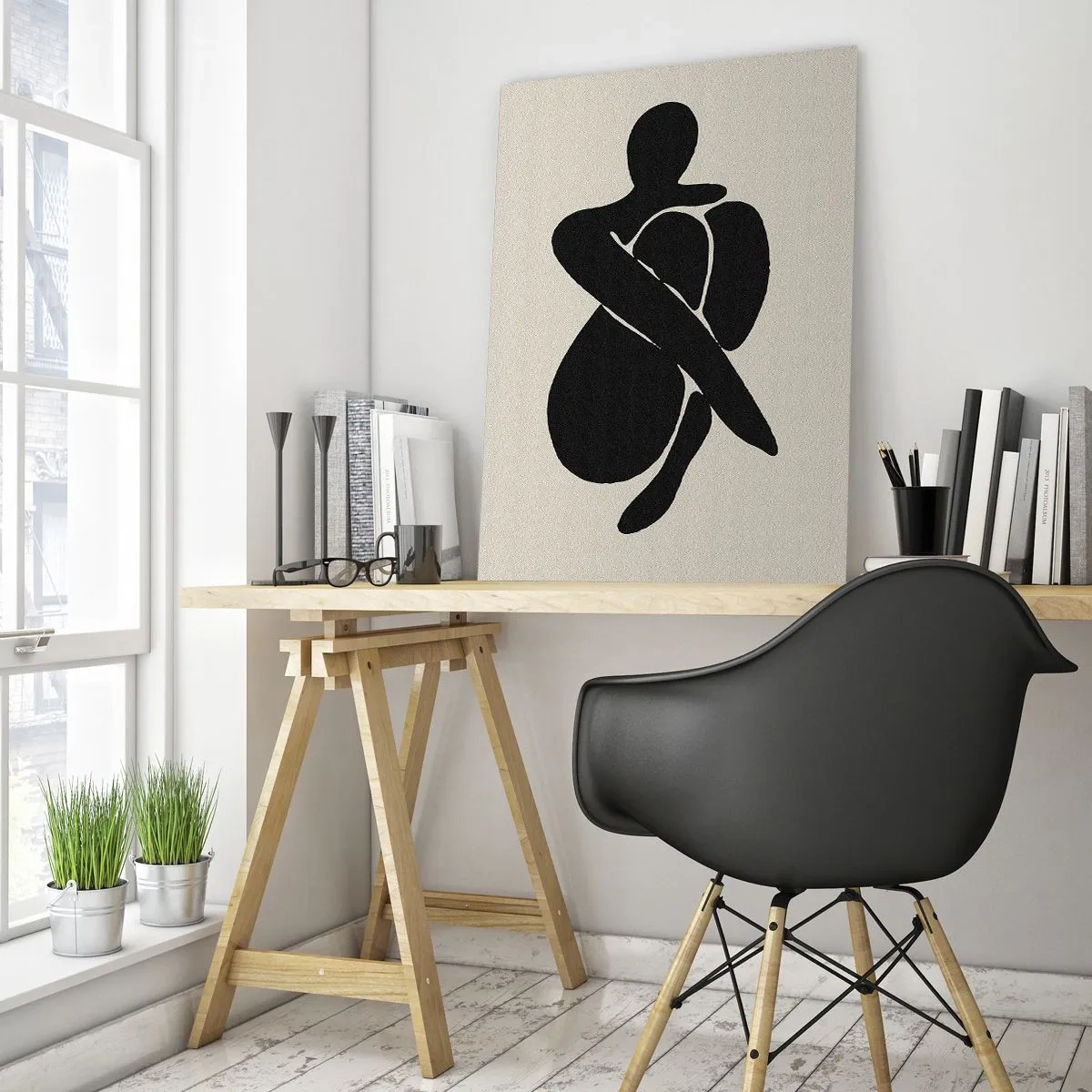 Quadro su vetro - Nelle proprie braccia - 80x120 cm