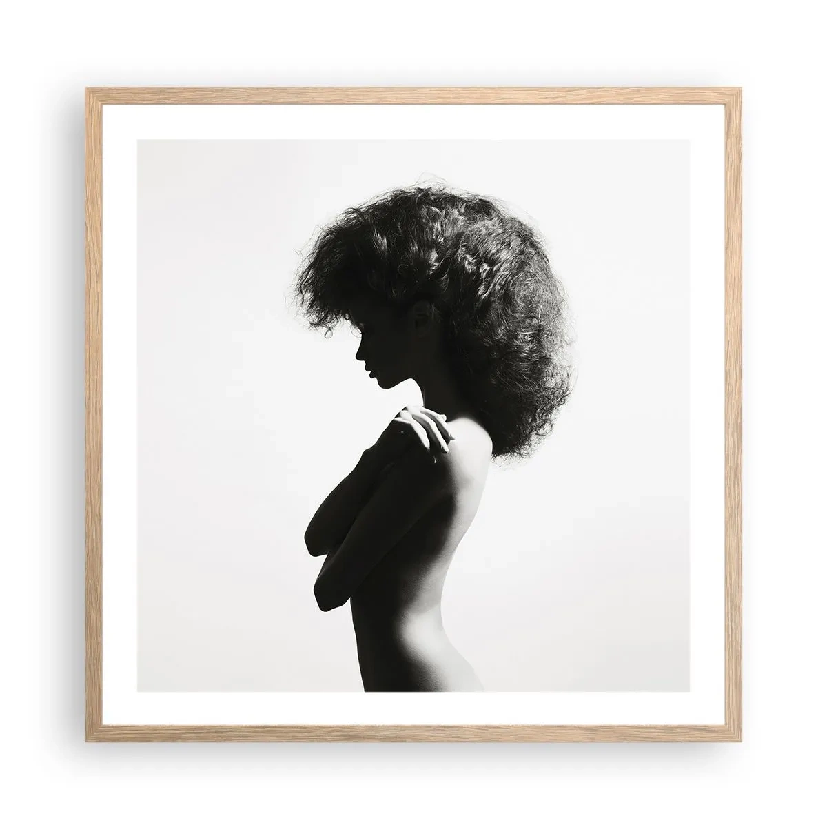 Poster in cornice rovere chiaro - Come un fiore su un gambo snello - 60x60 cm