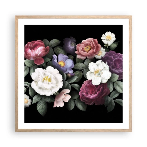 Poster in cornice rovere chiaro - Dal giardino inglese - 60x60 cm