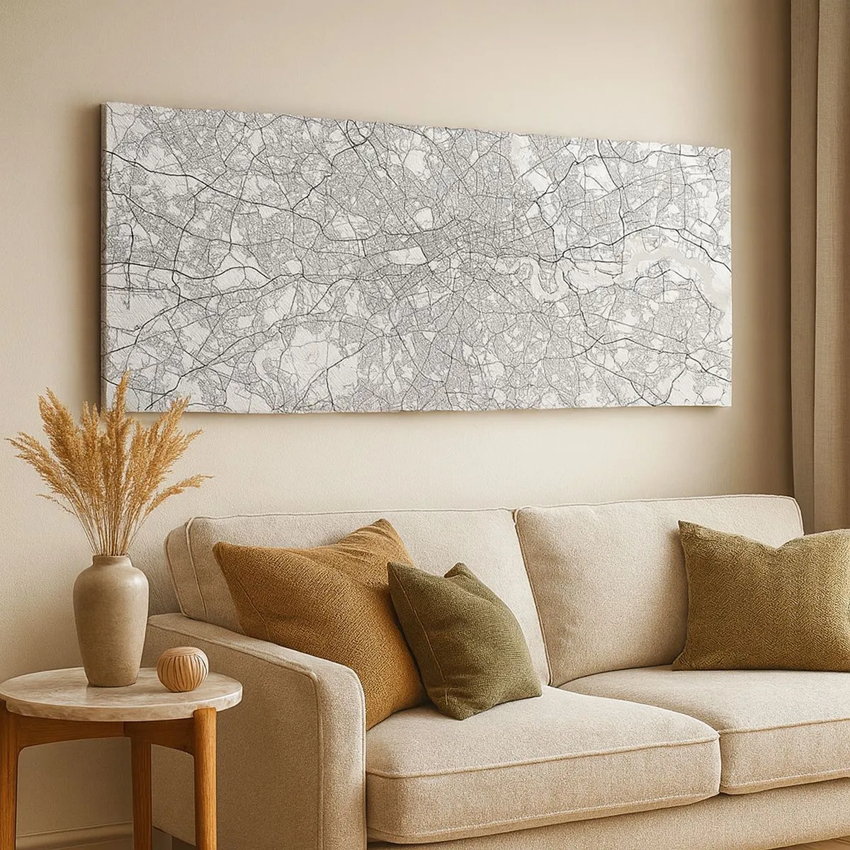 Quadro su tela - Stampe su Tela - Mappa del labirinto di Londra - 100x40 cm