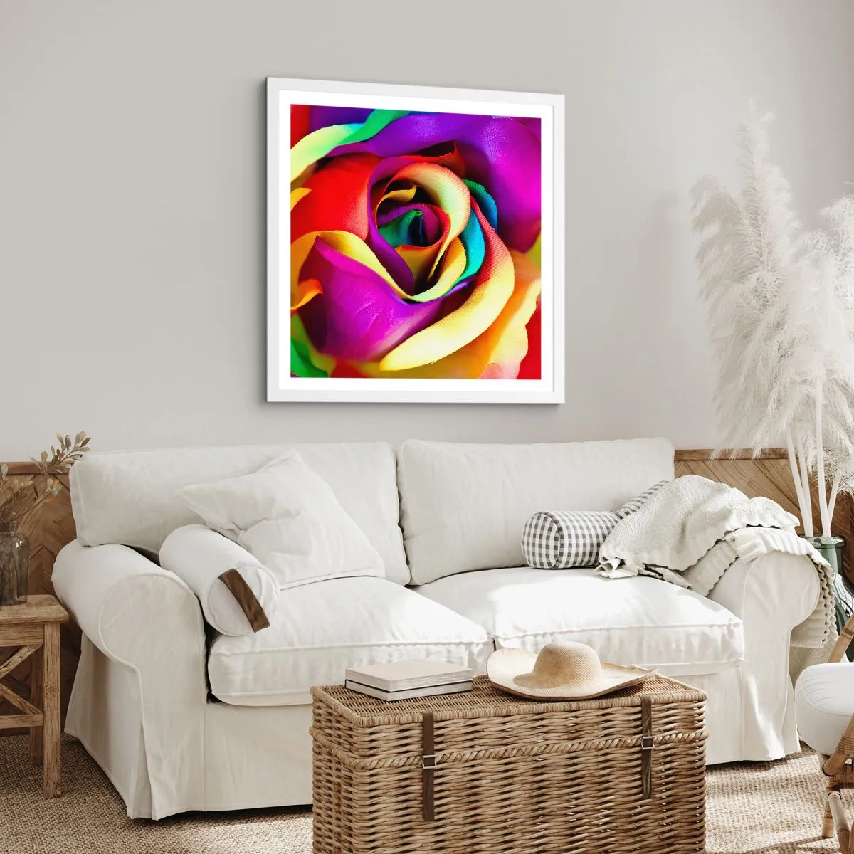 Poster in cornice bianca - È impossibile - 30x30 cm