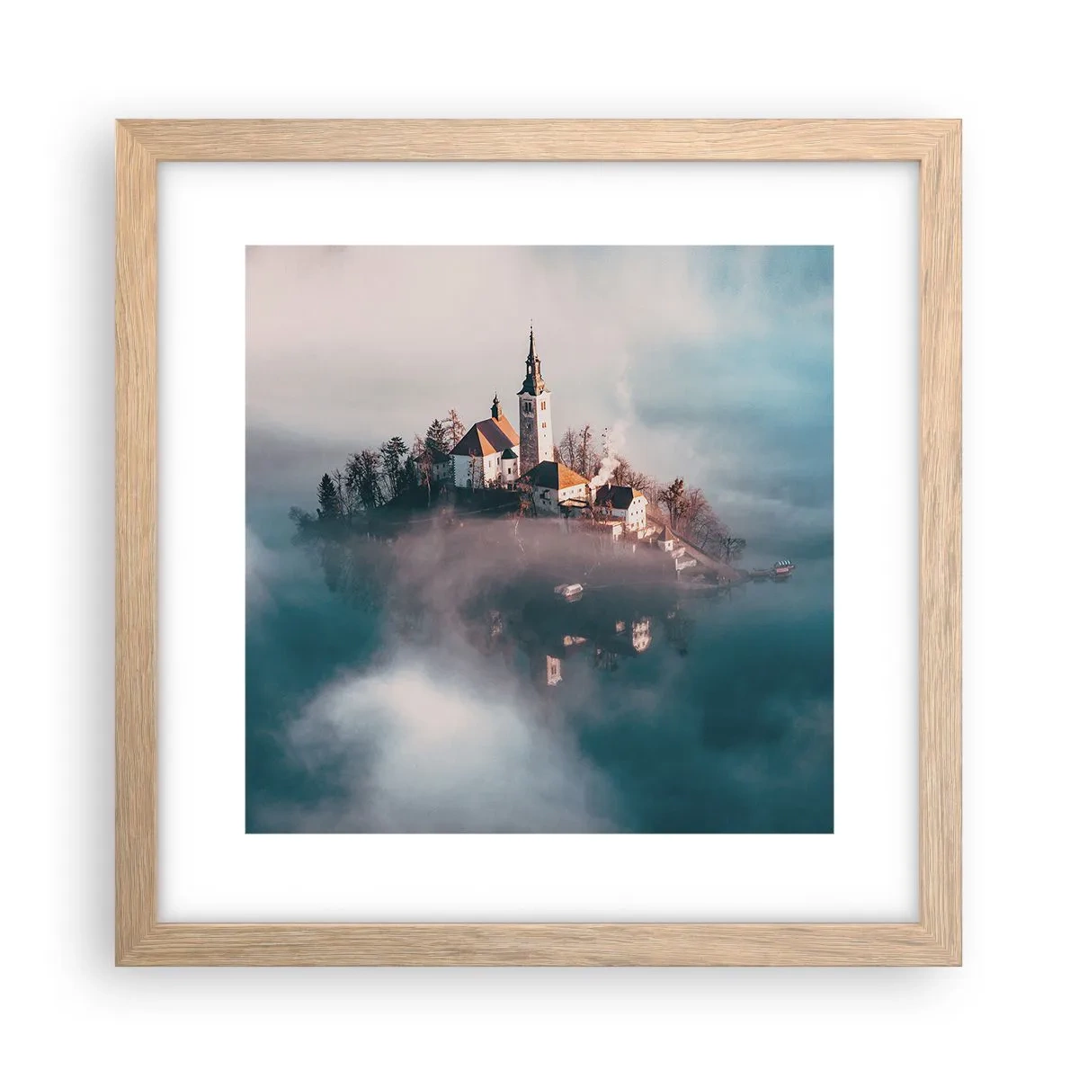 Poster in cornice rovere chiaro - L'isola dei sogni - 30x30 cm