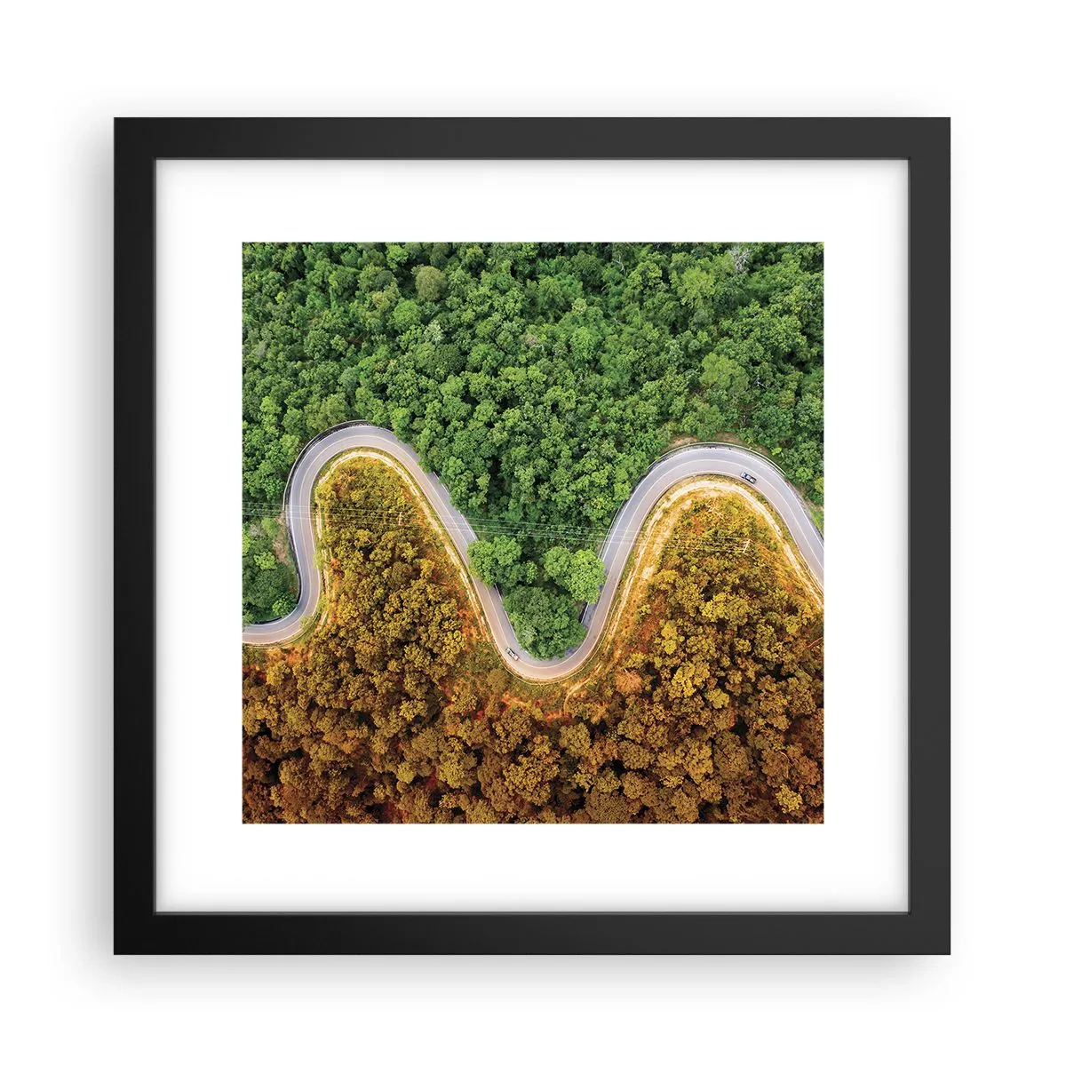 Poster in cornice nera - Confine e separazione - 30x30 cm
