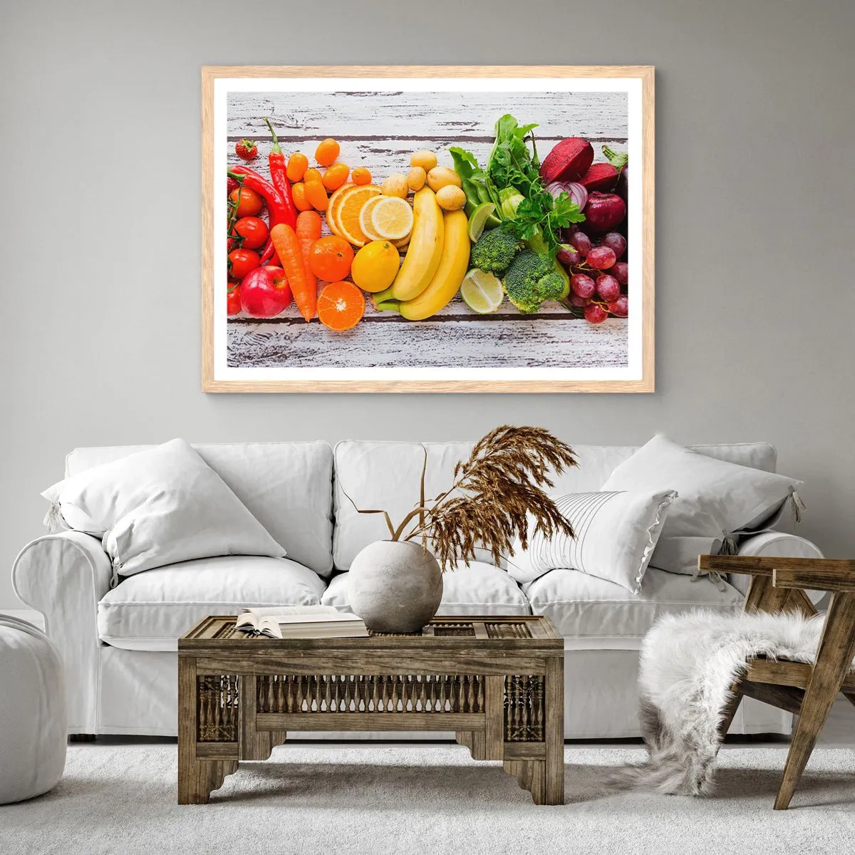 Poster in cornice rovere chiaro - Non basta? - 70x50 cm