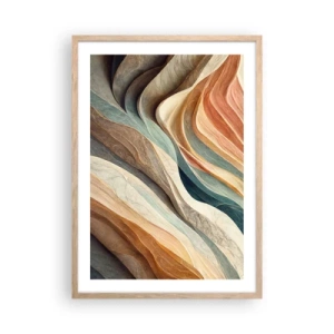 Poster in cornice rovere chiaro - L'attimo prima del cambiamento - 50x70 cm
