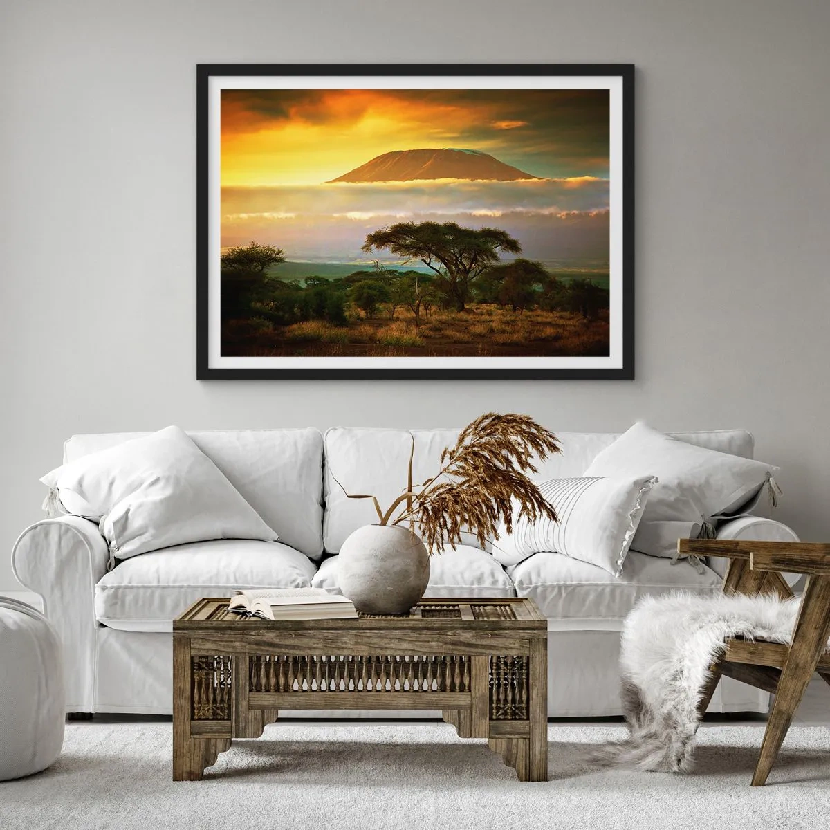 Poster in cornice nera - Il sogno del viaggiatore - 91x61 cm