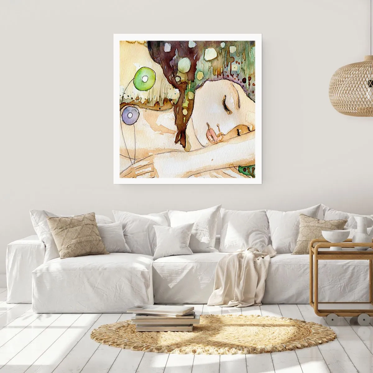 Poster - Sogno smeraldo e viola - 50x50 cm