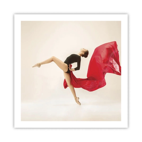 Poster - Rosso e nero - 60x60 cm