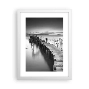 Poster in cornice bianca - La pace della riva dimenticata - 30x40 cm