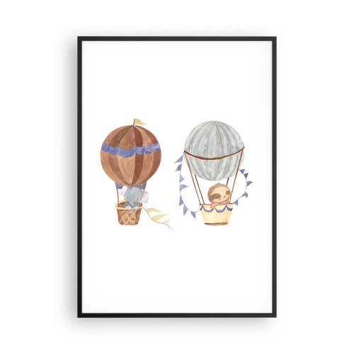 Poster in cornice nera - Amici in viaggio - 70x100 cm