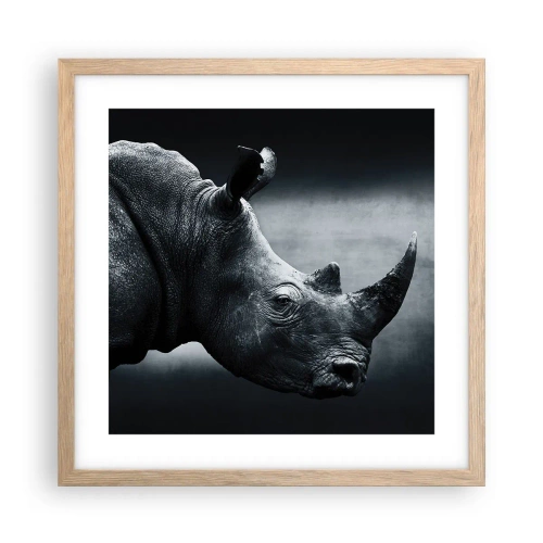 Poster in cornice rovere chiaro - Profilo destro - 40x40 cm