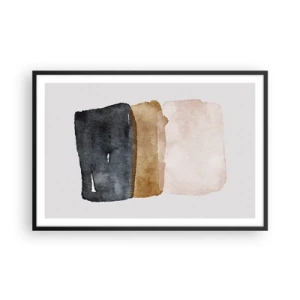 Poster in cornice nera - Composizione di colori della terra - 91x61 cm
