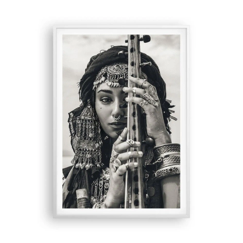 Poster in cornice bianca - La musica dell'oriente - 70x100 cm