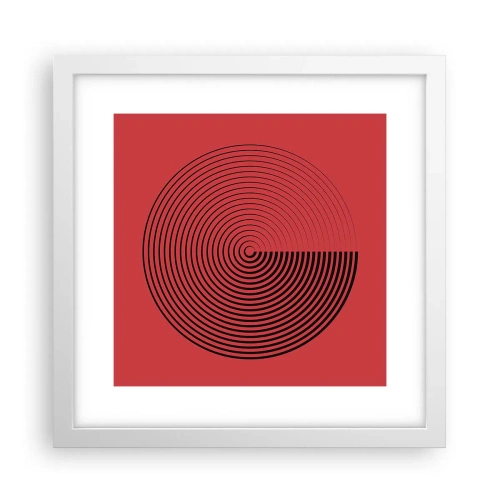 Poster in cornice bianca - Movimento circolare - 30x30 cm