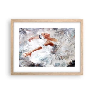 Poster in cornice rovere chiaro - Delicata e leggera come il tulle - 40x30 cm