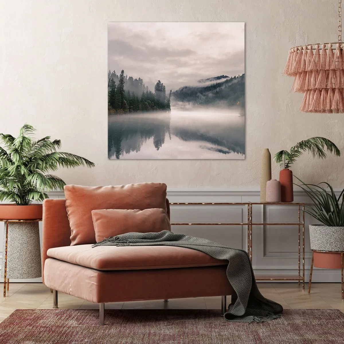 Quadro su tela - Stampe su Tela - Riflettendo nella nebbia - 30x30 cm