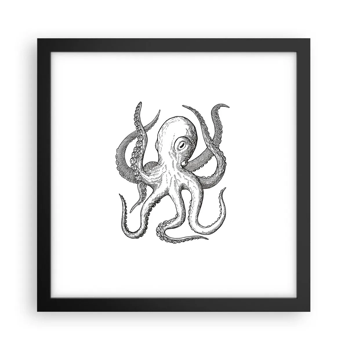 Poster in cornice nera - Ballando con le onde - 30x30 cm