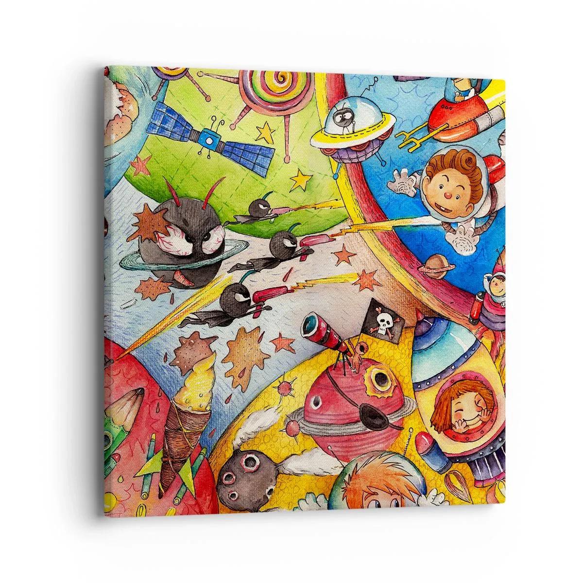 Quadro su tela - Stampe su Tela - La grande avventura nel cosmo - 40x40 cm