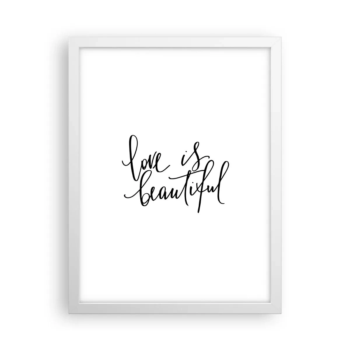 Poster in cornice bianca - Leggi e ripeti - 30x40 cm