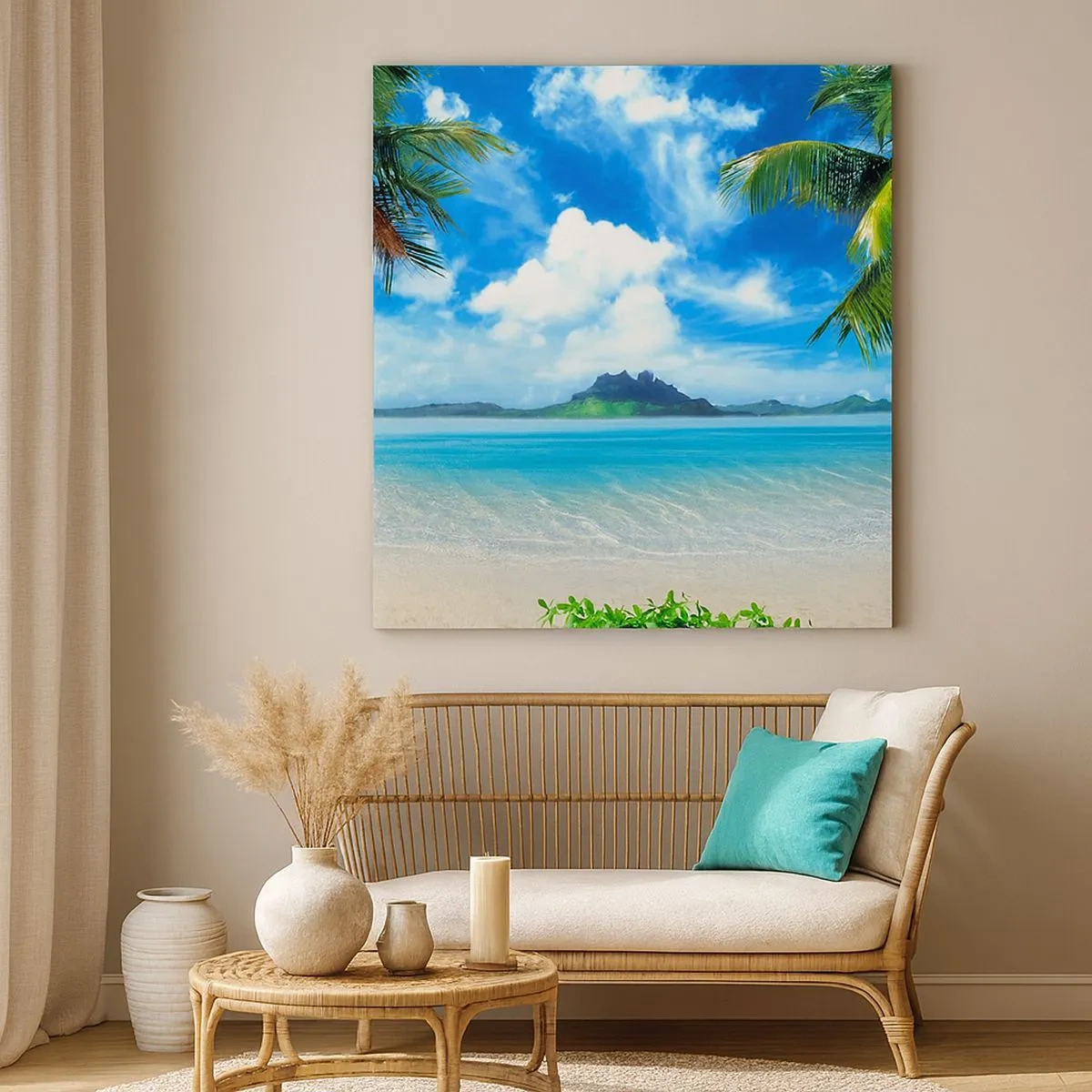 Quadro su tela - Stampe su Tela - L'azzurro dei tropici - 30x30 cm