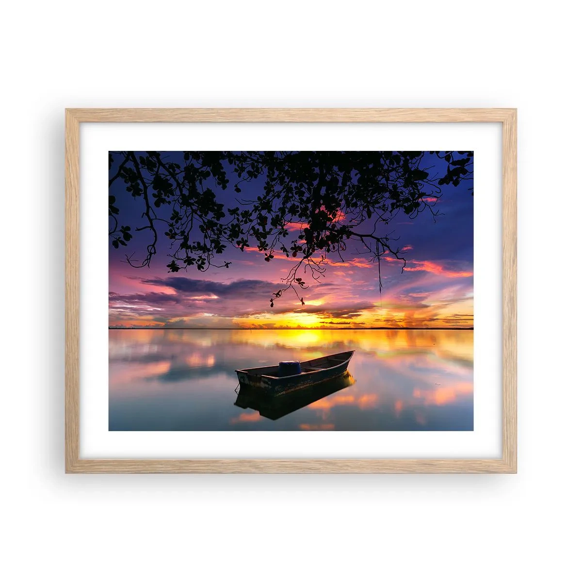 Poster in cornice rovere chiaro - Ti sembra di essere sospeso nel cielo... - 50x40 cm