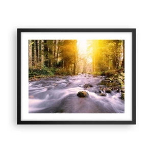 Poster in cornice nera - Malachite in cornice oro-argento - 50x40 cm