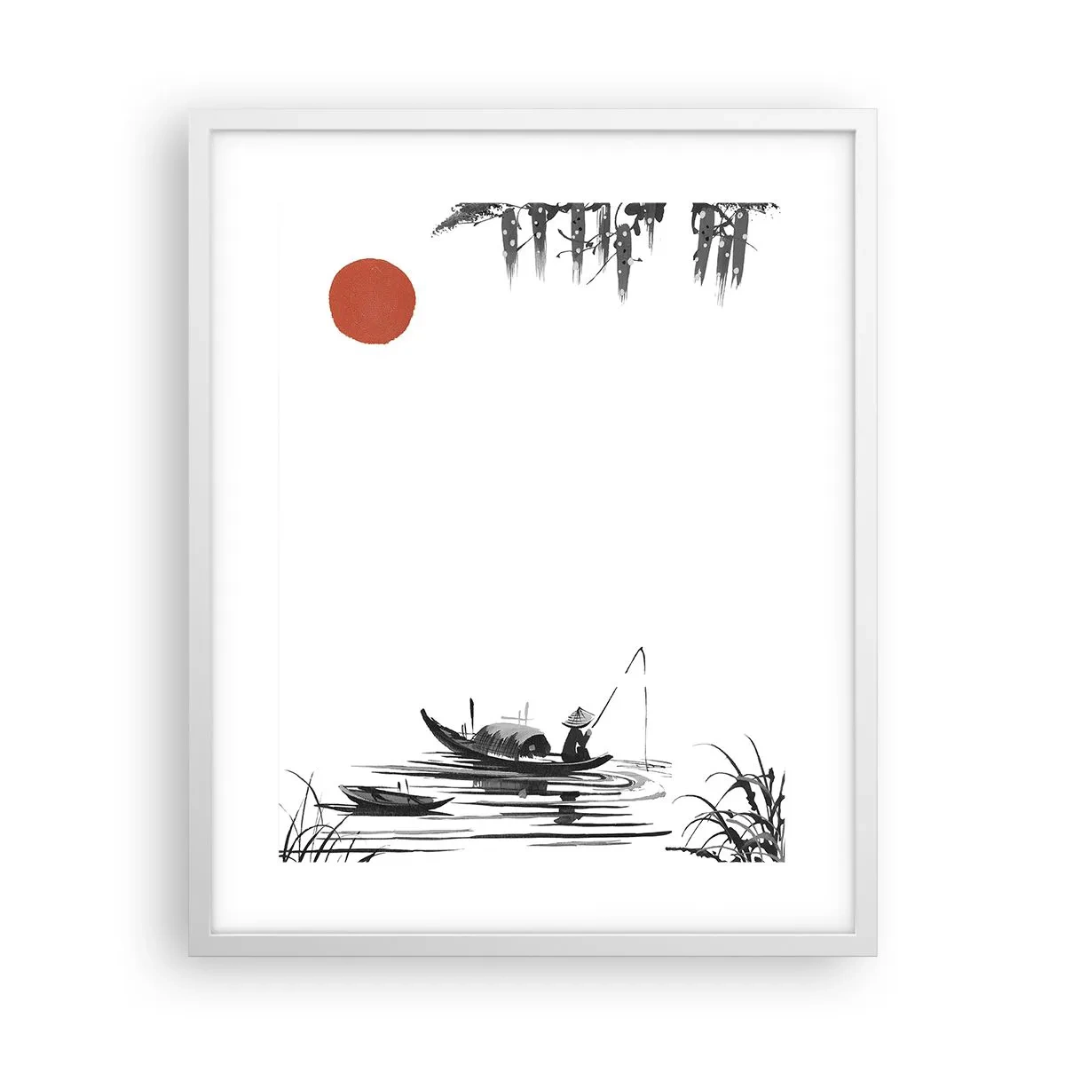 Poster in cornice bianca - Pomeriggio asiatico - 40x50 cm