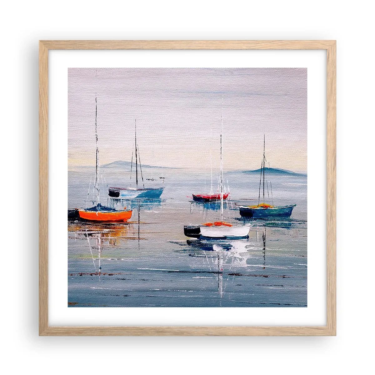 Poster in cornice rovere chiaro - Meritato riposo - 50x50 cm