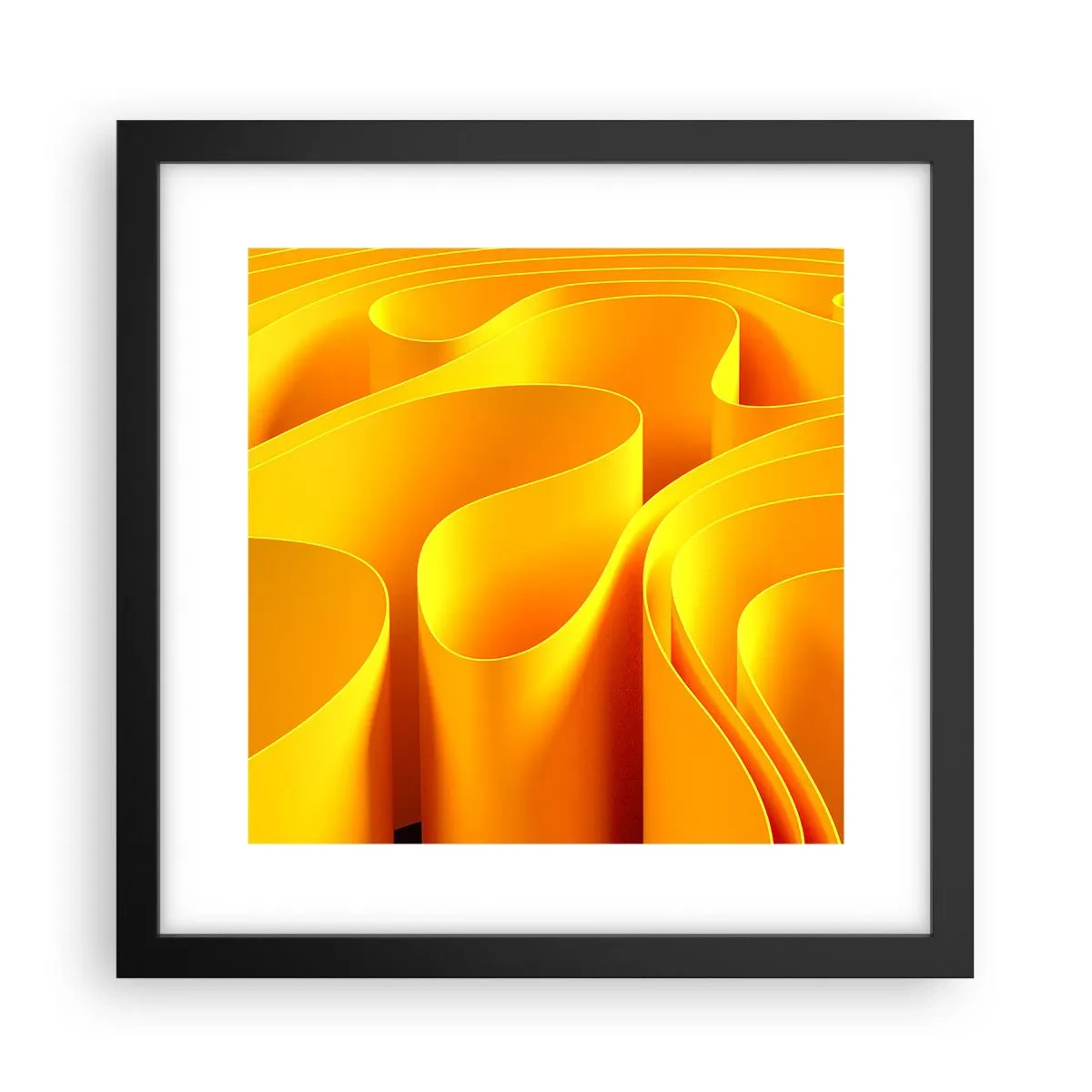 Poster in cornice nera - Come onde di sole - 30x30 cm