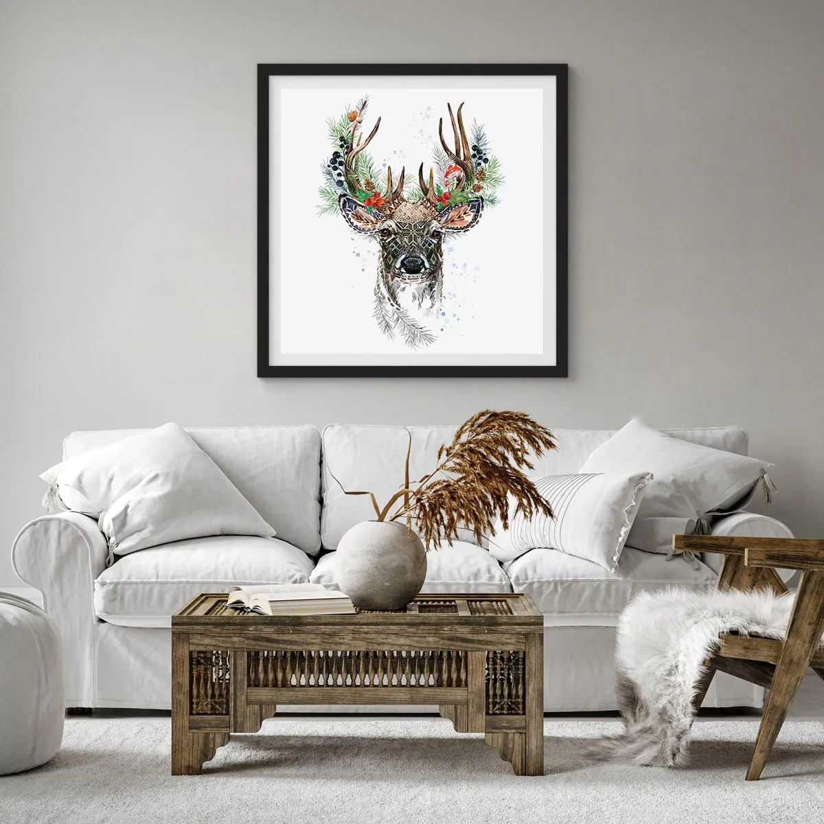 Poster in cornice nera - Nell'abito della festa - 60x60 cm