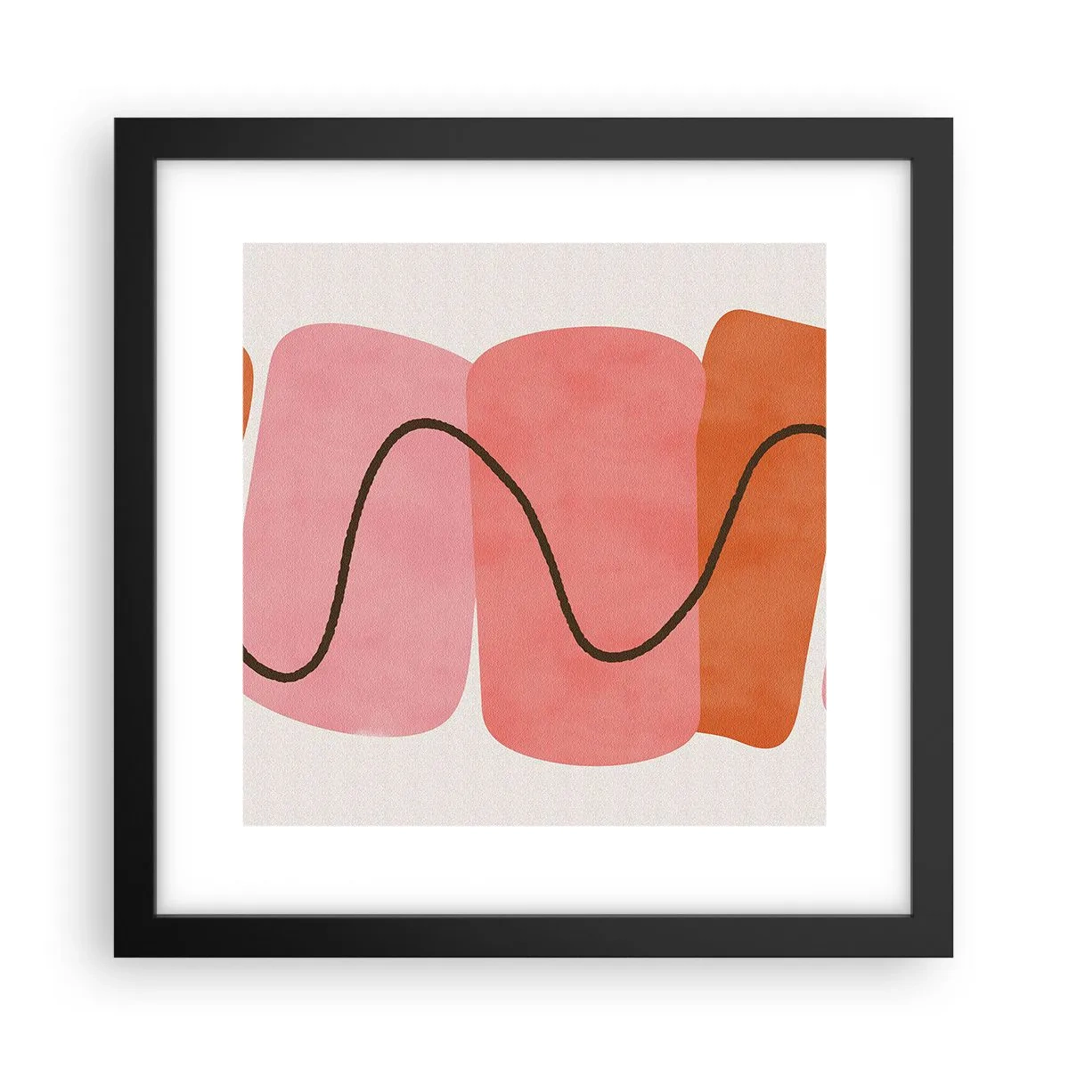 Poster in cornice nera - Il delicato movimento delle forme - 30x30 cm