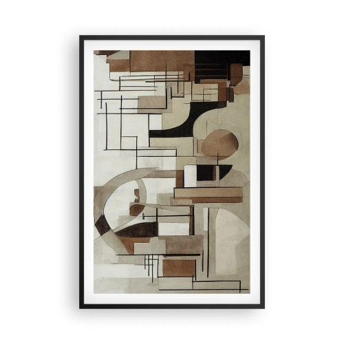 Poster in cornice nera - Paesaggio urbano 2.0 - 61x91 cm