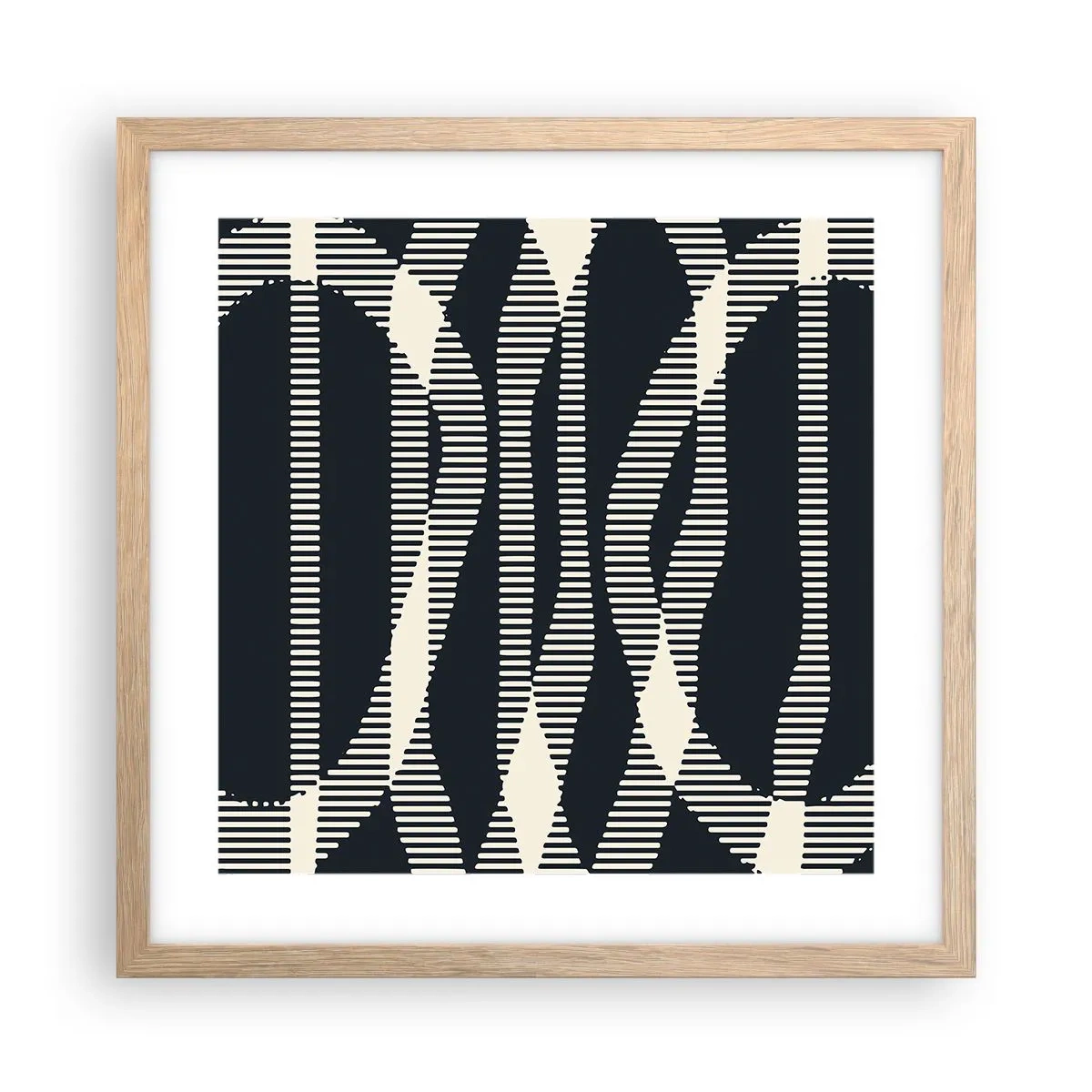 Poster in cornice rovere chiaro - Tentativo di rompere l'oscurità - 40x40 cm